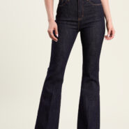 Dark Blue Flare Jeans – снимка 8