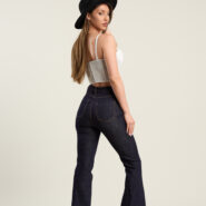 Dark Blue Flare Jeans – снимка 5