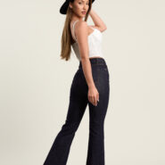 Dark Blue Flare Jeans – снимка 3