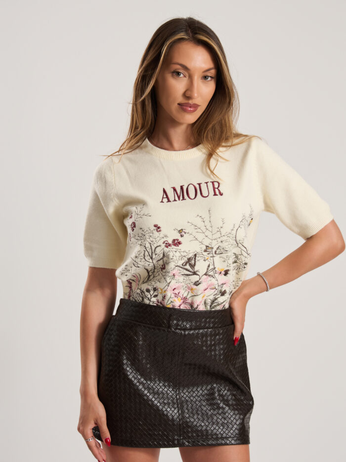 Фин плетен топ Amour – снимка 4