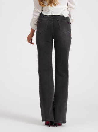 Дънки wide-Leg в графитено сиво – снимка 2