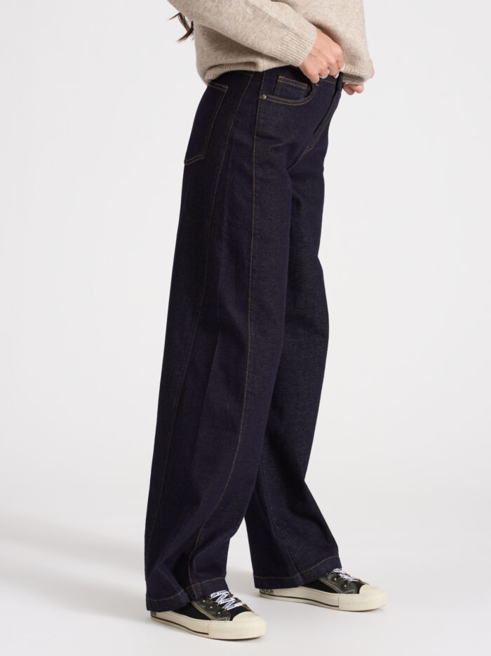 Дънки Raw Denim индиго – снимка 5